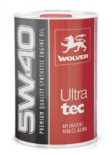 Моторна олива WOLVER UltraTec 5w40 SM/CF, A3/B4, C3