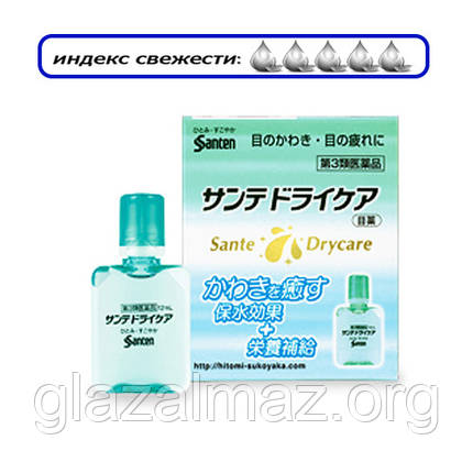 Краплі для очей Sante Drycare - штучна сльоза по-японськи. Без ментолу, фото 1