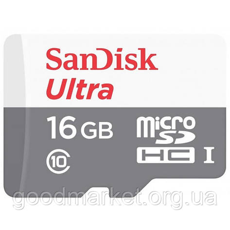 Карта пам' яті SanDisk 16 GB microSDHC UHS-I Ultra SDSQUNB-016G-GN3MN, фото 2