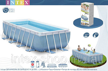 Каркасний басейн INTEX 28318 Prism Frame Pool (488Х244Х107), фото 1
