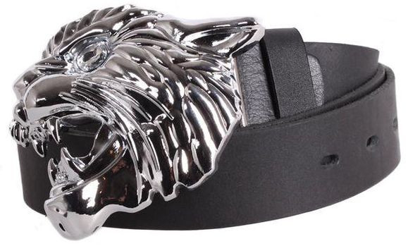 Черный мужской ремень из натуральной кожи Topgal 4 см, фото 1