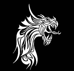 Вінілова наклейка- Дракон (15) (від 25х15 см)