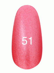 Гель лак № 51 (темно-лососевий з перламутром) 8 мл., фото 1