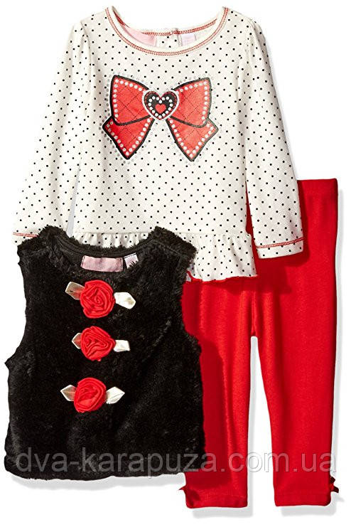 Яскравий набір трійка для дівчинки Kids Headquarters, 24 міс! Є заміри!, фото 1