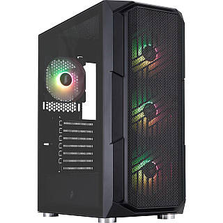 Корпус 1stPlayer XF-BK-4F7 ARGB Черный