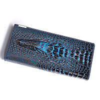 Жіночий гаманець із натуральної шкіри з 3D зображенням крокодила Shu Wolf