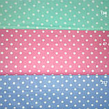 Тканина з горошинками 7 мм на малиновому тлі, фото 5