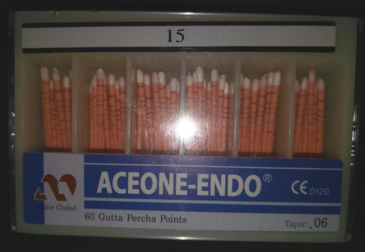 Штифты гуттаперчивые Aceone-Endo 06, №15 - фото 1 - id-p510799533