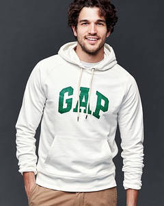 Худі біла чоловіча з принтом GAP logo | Толстовка "" В стилі Gap ""