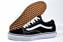 Кросівки унісекс у стилі Vans Old Skool, Black/White, фото 3