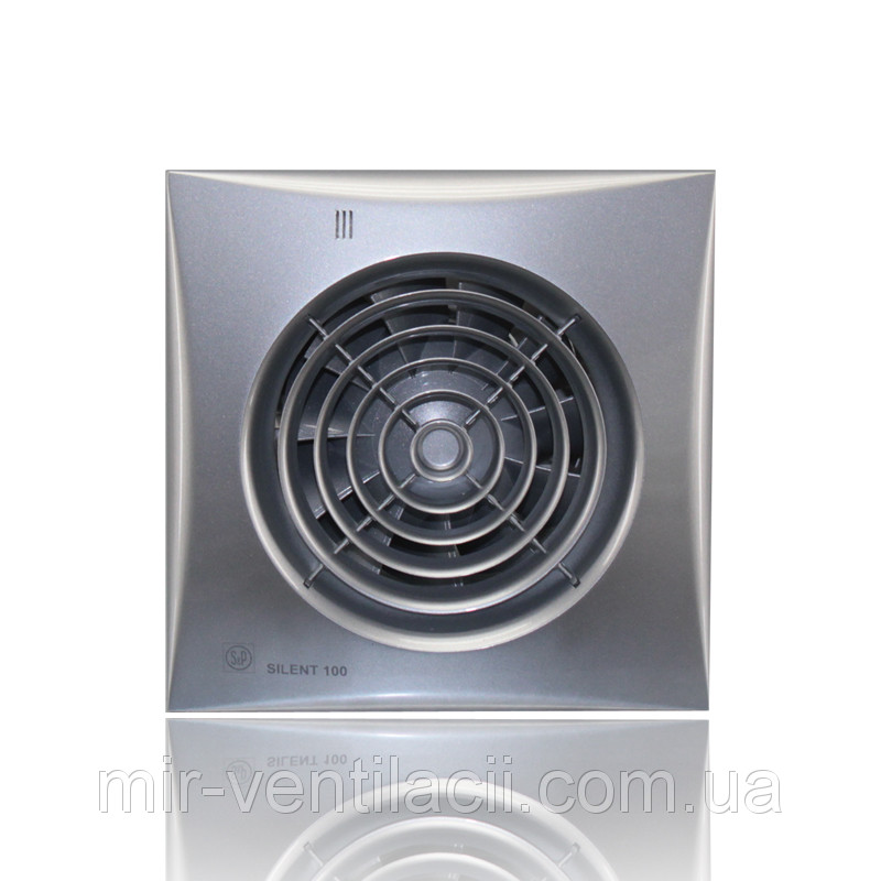 Вентилятор осьовий Silent 200 crz Silver безшумний, фото 1