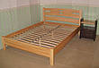 Двоспальне дерев'яне ліжко для спальні з масиву натурального дерева "Сакура" від виробника, фото 4