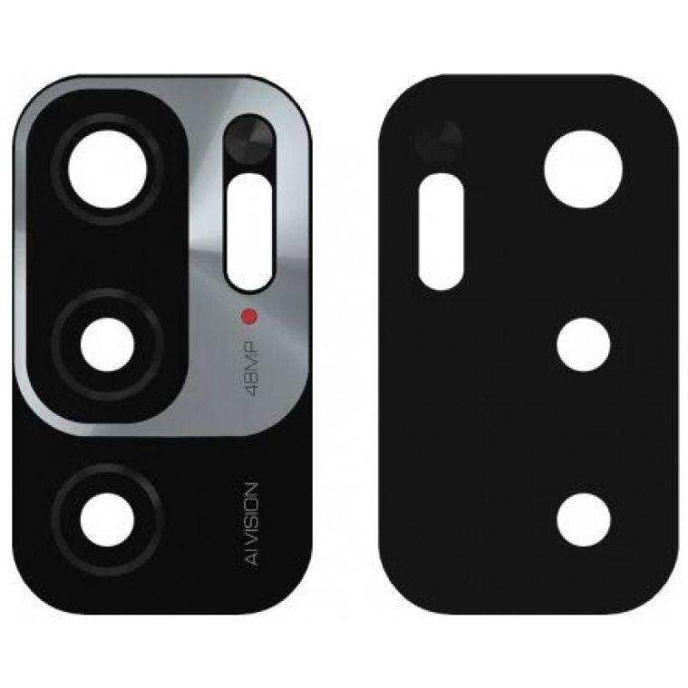 Скло камери Xiaomi Redmi Note 10 5G/ Redmi Note 10T з рамкою black, фото 1