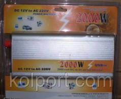 Инвертор 12v-220v 2000W DC to AC power invertor - фото 4 - id-p34240768