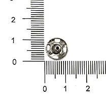 Кнопка пришивная Чехія 11 мм № 3, нікель, фото 3
