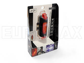 Ліхтар велосипедний USB червоний/білий C19-093-RW