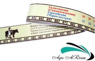 Мерная лента для определения живого веса КРС по породам - фото 1 - id-p511041690