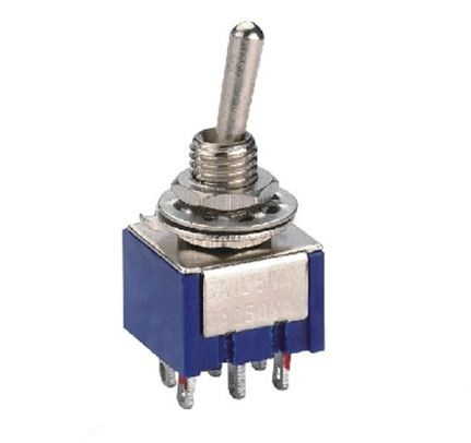 Тумблер MTS-202 ON-ON 6A 125VAC 6 pin