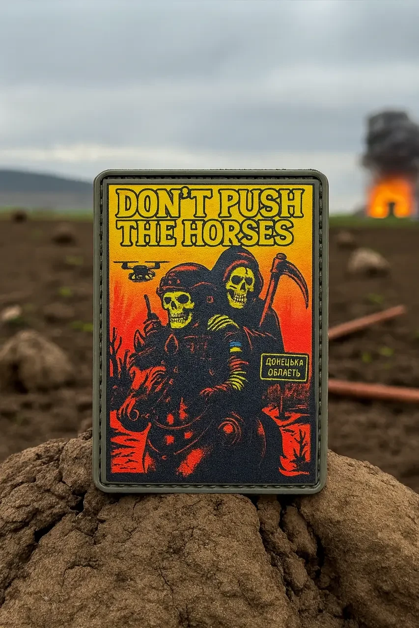 Патч / шеврон "Don`t push the horses" {2796-piho}, фото 1