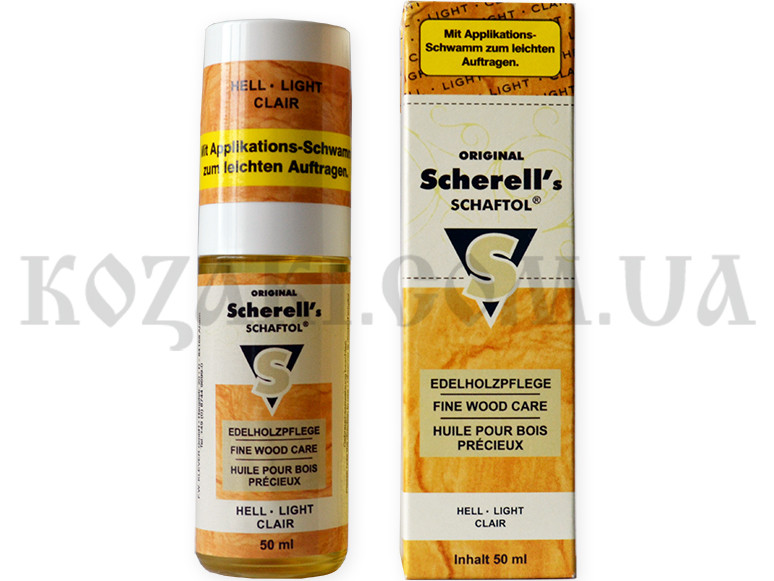 Мастило для дерева світле Scherells Schaftol 50 мл