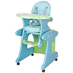 Дитячий стільчик-трансформер Bambi ГОЛУБИЙ (M 3267-4) зі столиком