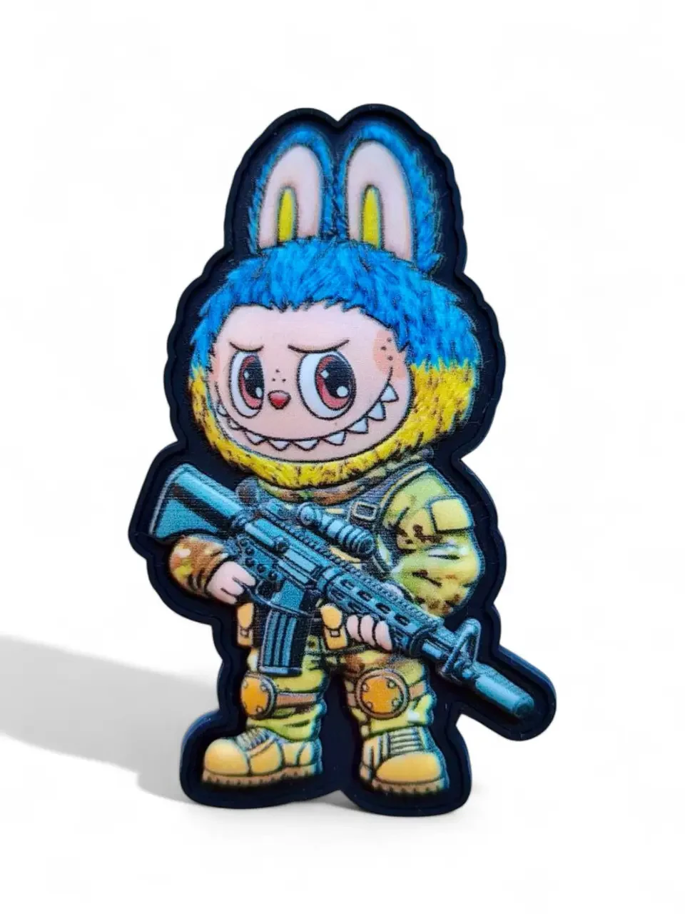 Патч / шеврон Лабубу военный Желто-голубой {2765-piho}, фото 1