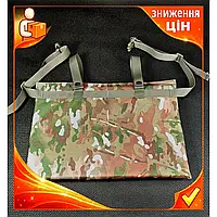 Тактический каремат для сидения Мультикам 40x29x1.8 см с системой MOLLE и карманом для баллистического п TR-44