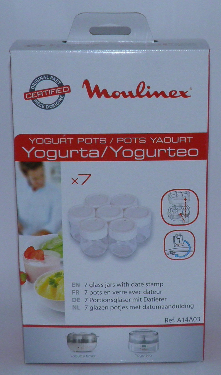 Pots yaourt en verre x7 A14A03 Moulinex