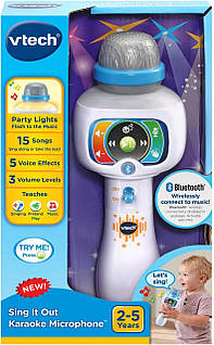 VTech Sing It Out Karaoke Microphone White 80-551060 Вітек Поспівай Музикальний мікрофон розвиваюча музикальна іграшка