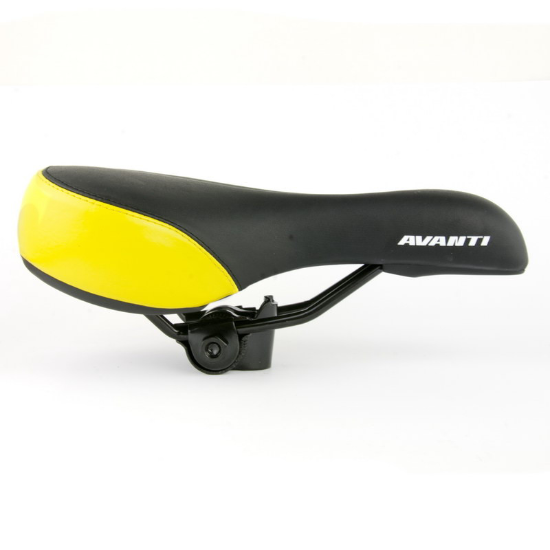 Седло велосипедное Avanti AVY-6690 черно-желтое - фото 2 - id-p511215329