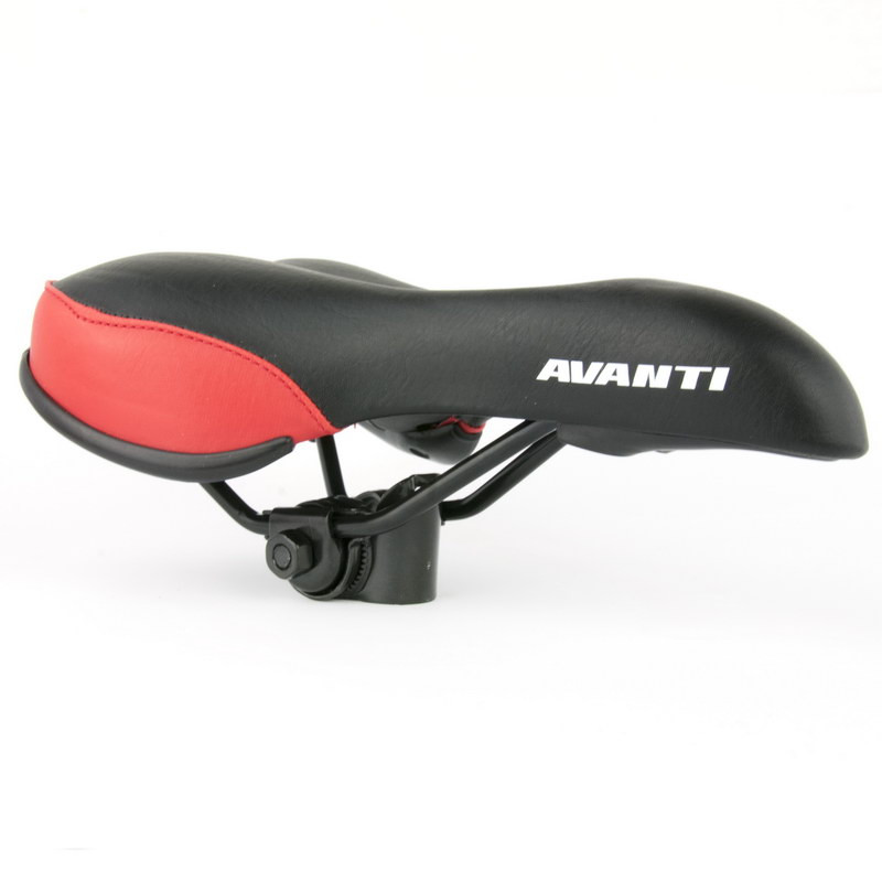 Сідло велосипедне Avanti FU-6251 чорно-червоне, фото 1