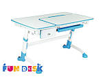 Дитячий стіл-трансформер FunDesk Amare with drawer Blue, фото 4