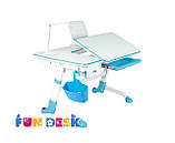 Дитячий стіл-трансформер FunDesk Amare with drawer Blue, фото 7