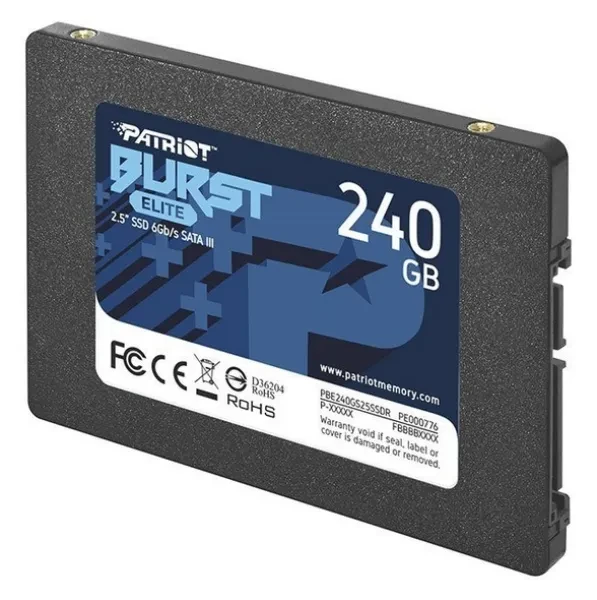 Внутрішній SSD диск Patriot Burst Elite (PBE240GS25SSDR) Black 240GB, фото 1