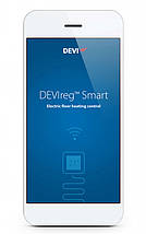 Wi-fi сенсорний програмований регулятор для теплої підлоги DEVIreg Smart (білий) з датчиками підлоги і повітря, фото 3