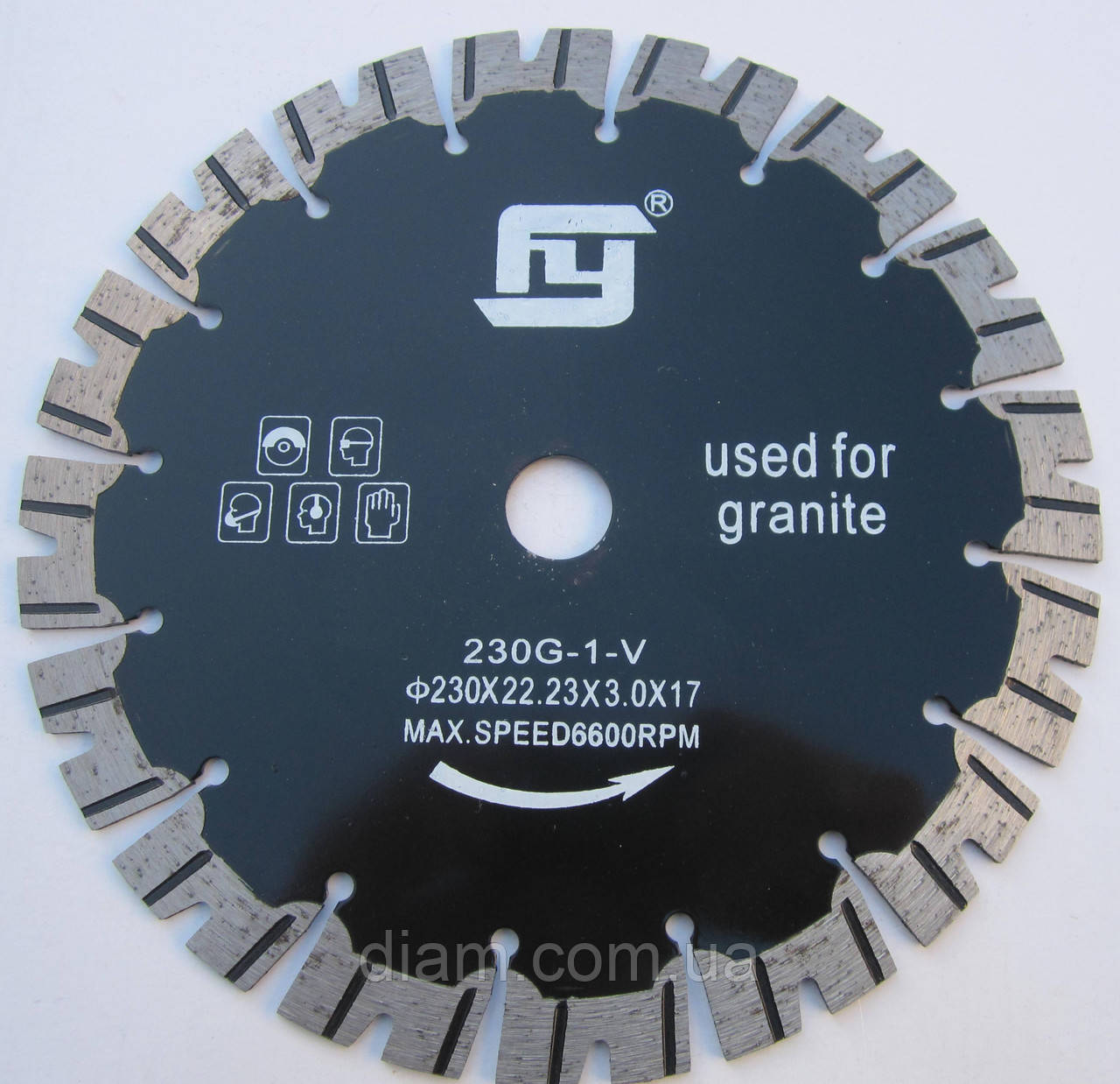 Алмазный диск FY для резки железобетона, гранита Beton-Technic-Granite 230x3,0/1,8x17x22,23(17мм.-Алмаз слой) - фото 1 - id-p493651605