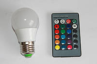 Лампа RGB LED 3W E27 (Цветная)