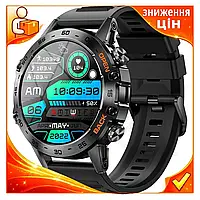 Смарт-годинник UWatch Smart Delta K52 чорний 1.39" OLED Realtec 8763 фітнес-трекер 12 режимів 2 ремінці TR-44