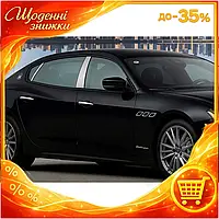 Накладки на дверные стойки хромированные для Maserati Quattroporte 2013- рр 4 шт самоклеящиеся из нержав EK-77