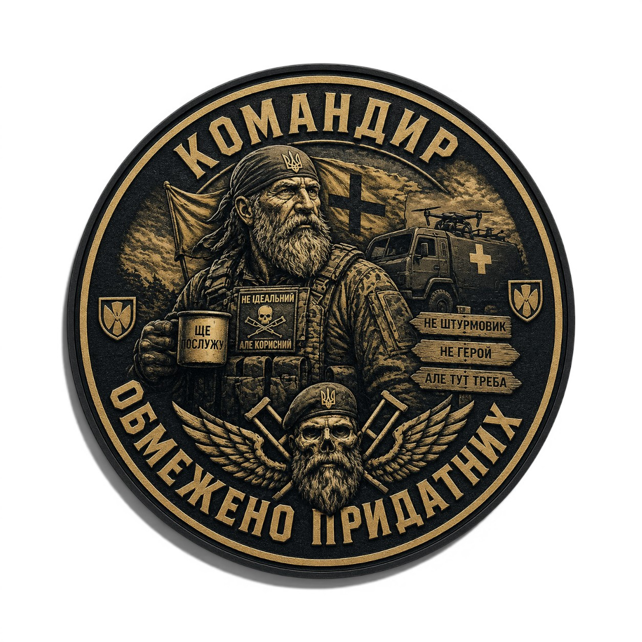 Патч / шеврон Командир ограниченно годных