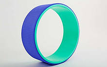 Колесо-кільце для йоги Fit Wheel Yoga (PVC, TPE, р-р 32х13см, зелено-фіолетовий)