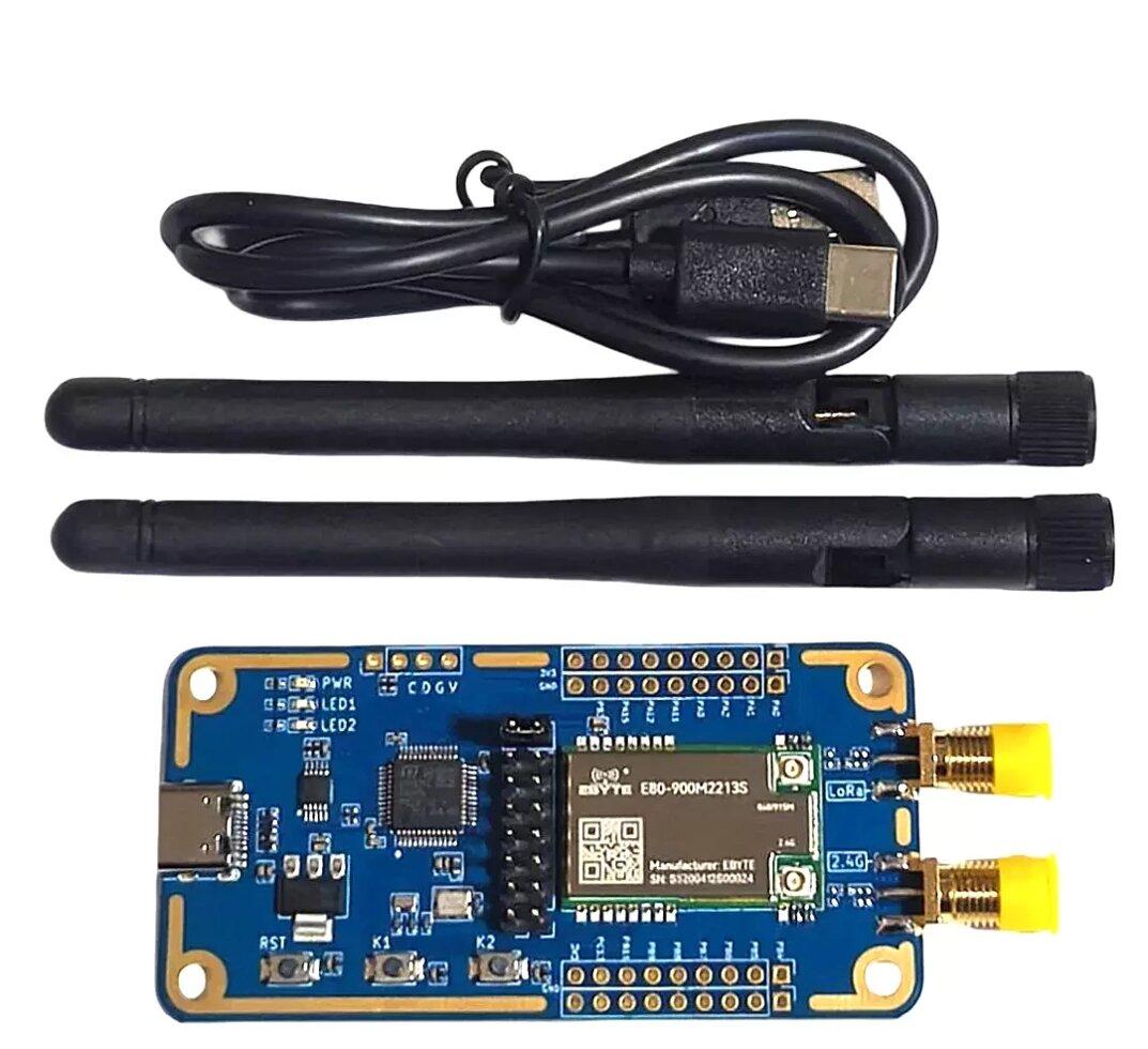 Модуль LoRa EBYTE E80-900MBL-01, чип LR1121, Sub-GHz (850-930 МГц) + 2.4 ГГц, плата разработки