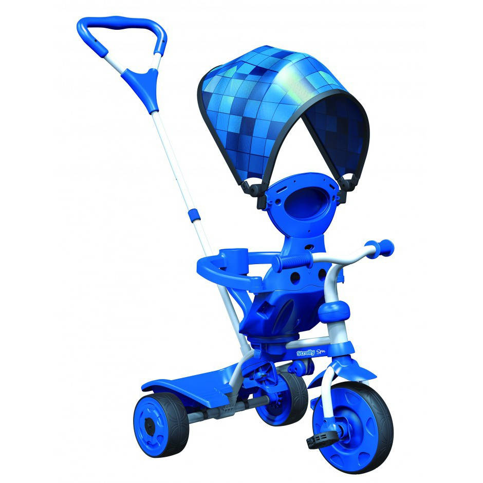 

Трехколесный Детский велосипед трайк Y STROLLY Spin 2 в 1 синяя мозаика trike (100910)