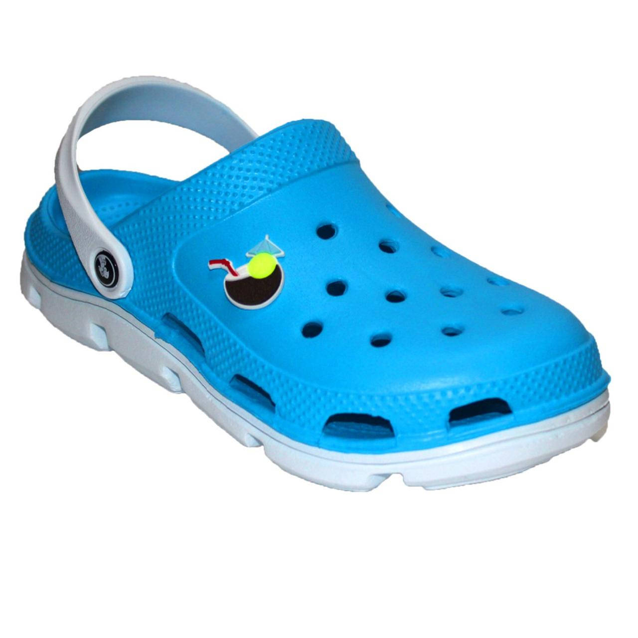 

Кроксы женские, мужские, подростковые из пены, голубые шлепки