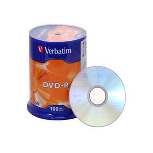 

Диски DVD-R VERBATIM 4,7gb 16х 100 cake