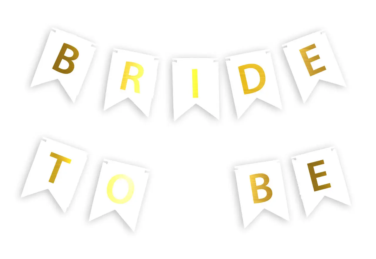 

Гирлянда бумажная BRIDE TO BE, белая