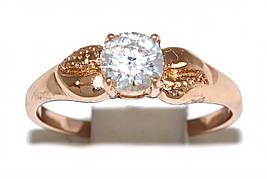 Каблучка XР. Позолота ЧВ. Камені: білий циркон. Є: 15р 16р