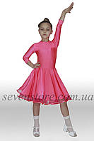 Рейтинговое платья бэйсик для бальных танцев Sevenstore 9103 Коралловый