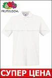 Чоловіча футболка поло біла щільна Premium polo Fruit of the Loom,M, фото 7