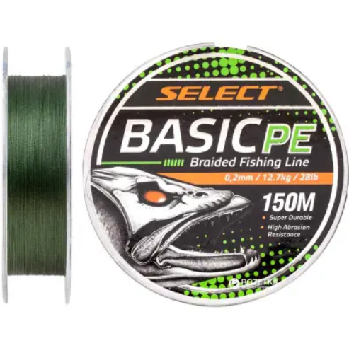 Шнур Select Basic PE Green 150m 0.26mm 45lb/20.8kg, фото 1